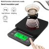 Digital LCD Scale Kitchen 5kg/0.1g Electronic Timing Weighing Food Coffee Tool