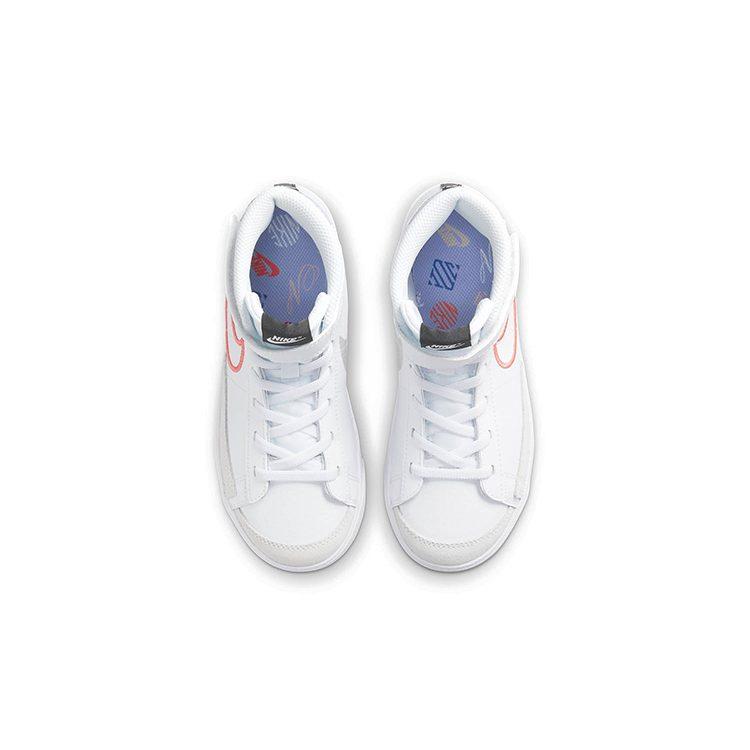 Nike Кроссовки для скейтбординга Blazer 77 SE, износостойкие, нескользящие, средней высоты, Бело-серо-фиолетовые DJ0266-100