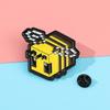 Личность Творческий Мультяшный Пиксельный Стиль Пчела Значок Металлическая Пчела Майнкрафт Периферия Лак Брошь