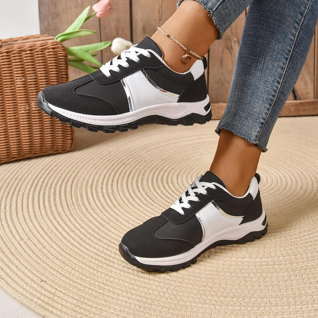 Fashion Sneaker for Women Light Leather Casual Shoes Spring/autumn Lace Up Vulcanize Shoes for Women Casual Flats Shoes