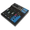 Sound Mixer Metal LCD Display 4 Channel Real Time Monitor Sound Mixing Console for DJ Studio Recording US Plug 110V