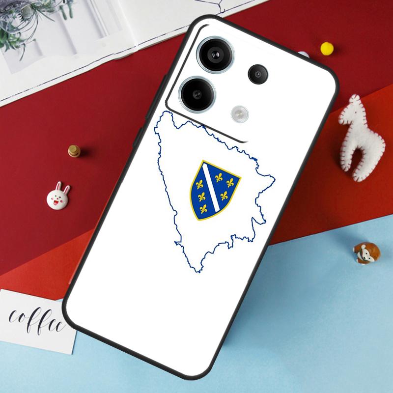 Чехол с флагом Боснии для Xiaomi Redmi Note 14 Pro 13 12 11 10 15 Pro Plus Redmi 14C 15C 10C 12C 13C 15