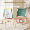 Magnetic Wooden Easel Blackboard for Kids - Folding Art & Writing Board