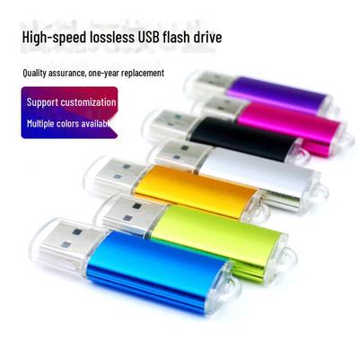 Компактный металлический USB-флеш-накопитель с белой крышкой - 128 ГБ, 64 ГБ, 32 ГБ, 16 ГБ, 8 ГБ, 4 ГБ - совместим с автомобильной аудиосистемой и телевизором