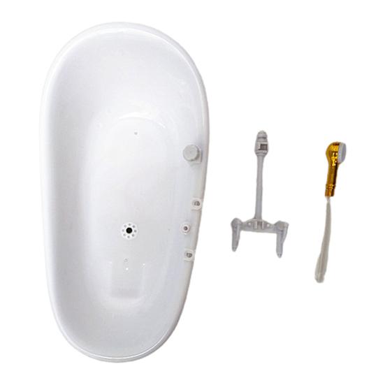 Электрическая ванна для кукол, изысканная, издающая звуки воды, портативная миниатюрная ванна для ванной комнаты кукольного домика для кукол 1/6