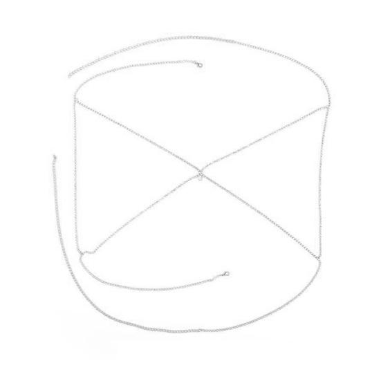 Women Chest Chain Body Chain Body Jewelry Breast Support Chain Club Party Solid Color