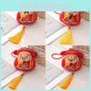 Adorable Plush Caishen Keychain Doll Cute Animated Backpack Accessory New Year Gift