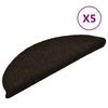 VidaXL Self-Adhesive Stair Treads 5 Pieces 56 X 17 X 3 Cm Dark Brown Semicircle 149686