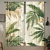 2 шт.   Шторы с принтом пальмовых листьев   Крепление на штангу   Шторы с цифровой печатью   Полиэстер   Подходят для гостиной   Clo
