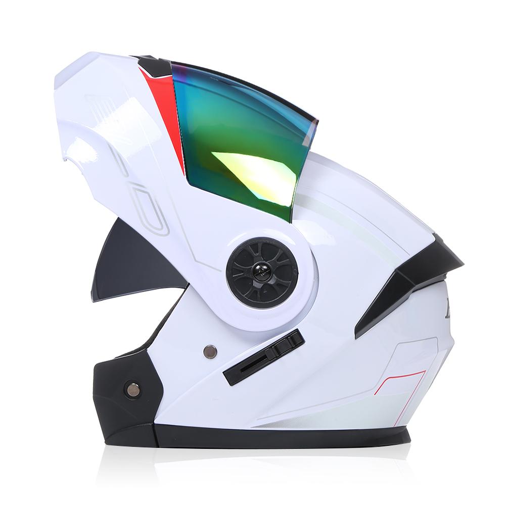 2022 Новый одобренный DOT высококачественный шлем с двумя линзами, откидной шлем, полный шлем для мотокросса, гоночный шлем унисекс
