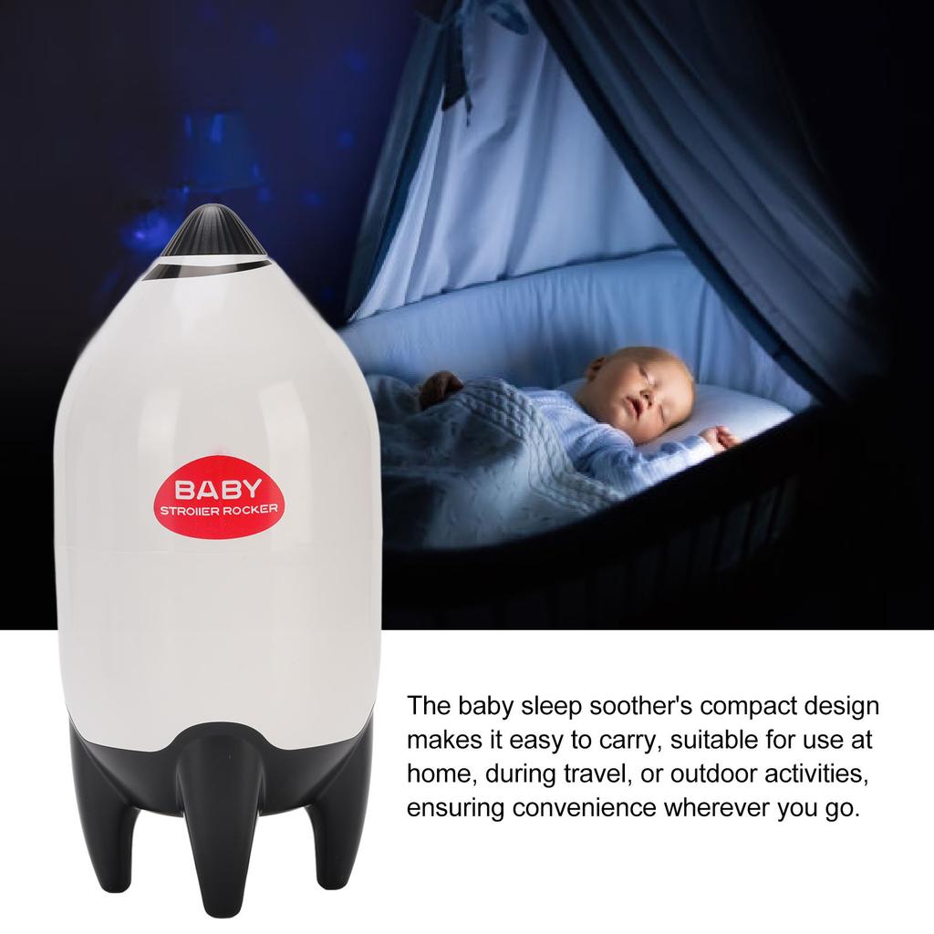 Baby Stroller Rocker ABS Rechargeable Portable Baby Bouncer Crib Vibrating Baby Sleep Soother for Newborn Shower Gifts