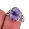 Natural Charoite Gemstone 925 Solid Sterling Silver Jewelry Ring Size 7.5 e5C93