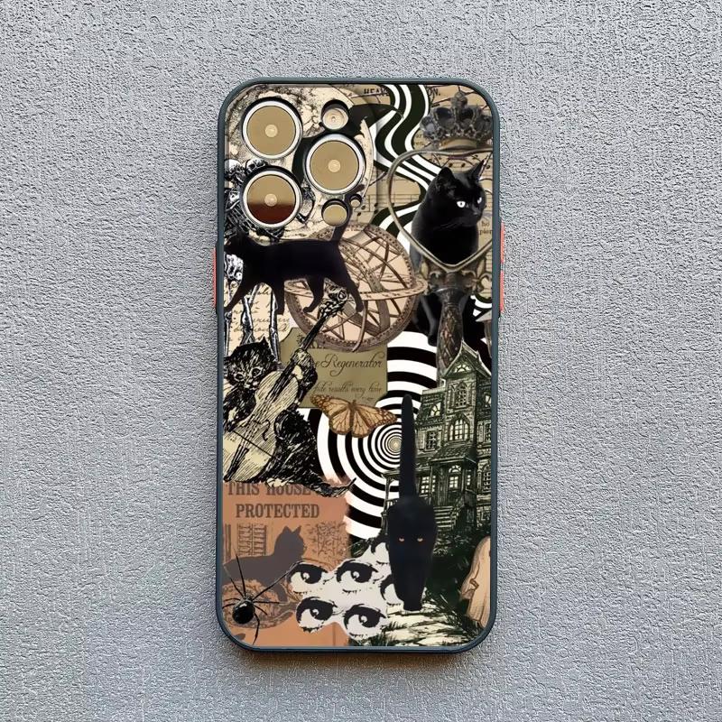 Чехол для телефона с абстрактным рисунком кота для iPhone 17 Pro Max 16 15 Pro Plus 14 13 Mini 12 11 XR XS 16E 17Air Ударопрочный чехол