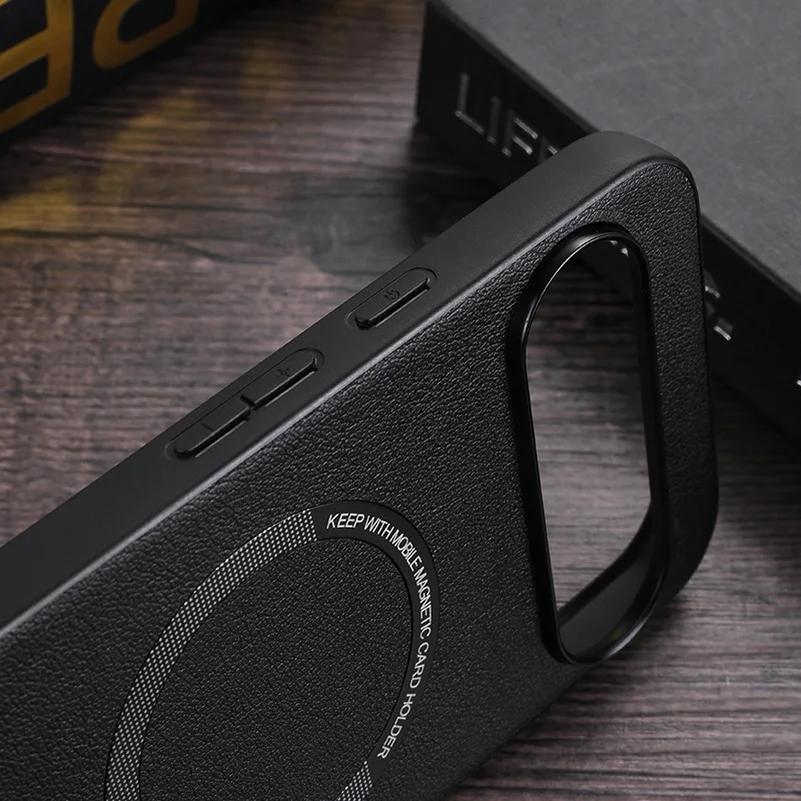 Для Magsafe Магнитный беспроводной зарядный чехол для Google Pixel 9 Pro 9 Pixel 8A 8 Pro Pixel 7A 7 Pro 6A 6 Pro Роскошный простой кожаный чехол