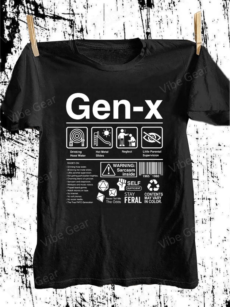 Retro Graphic-Bold Generation X Design,90s Nostalgia Streetwear design-100% cotton O-neck short