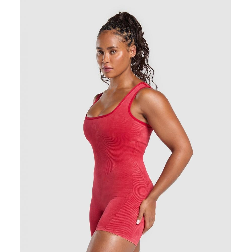 Gymshark GaIns Seamless All In One карминовый красный B9a2c Rb2q