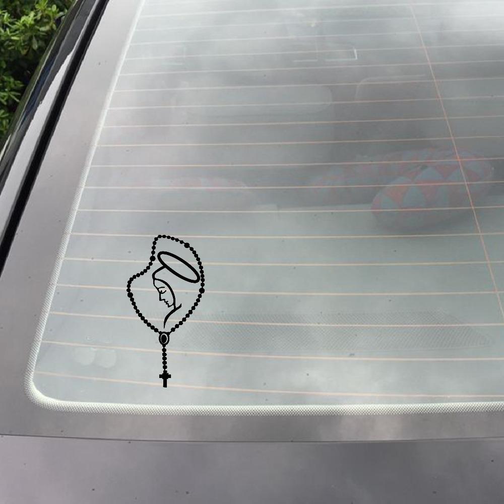 Четки Девы Марии Фатимы виниловые католические наклейки на бампер автомобиля для ноутбука наклейки католическая религиозная Дева латинский Бог