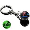 Spherical Luminous Crystal Zodiac Keychain - Virgo & Leo