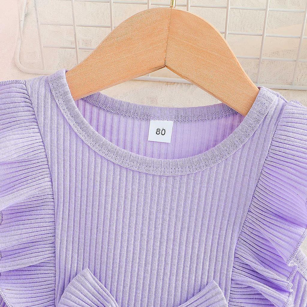 Новая Детская Одежда 1~3 Года Для Девочек Сетчатая Юбка Без Рукавов Сладкое Детское Платье С Бантом Летний Стиль