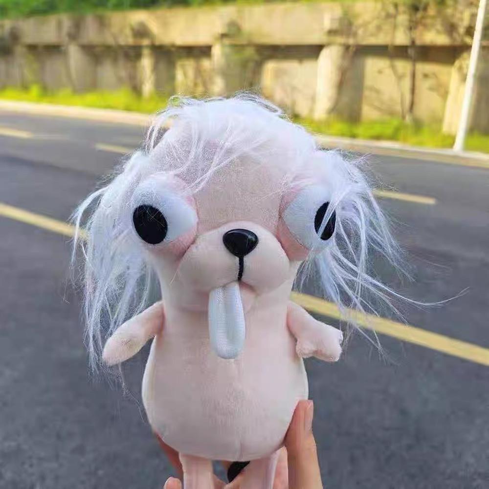 Cute Plush Pet Puppy Keychain Stuffed Animals Chihuahua Doll School Backpack Pendant Weird Cute Plush Puppy Pet Gift Kids Toy