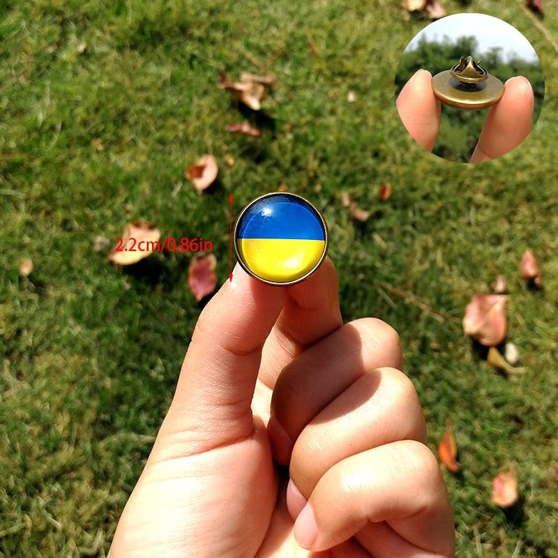 Стильный значок-пуговица с флагом Украины, брошь для рюкзаков и сумок