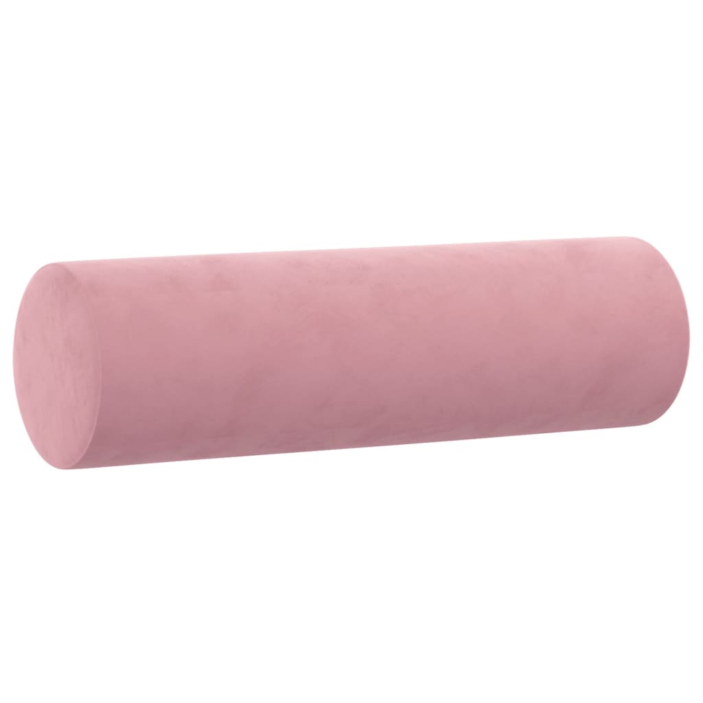 Vidaxl 3-Osobowa Sofa Z Poduszkami, Różowa, 180 Cm, Aksamit