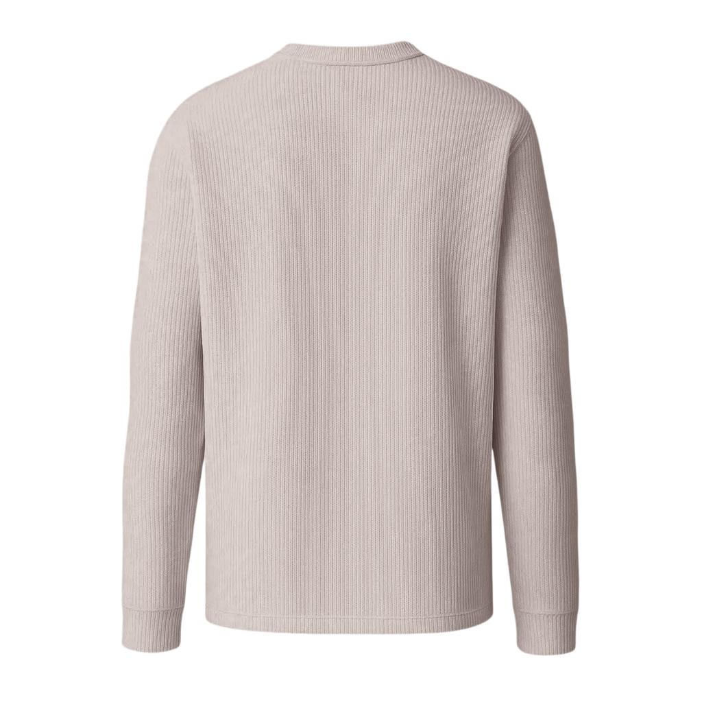 Мужская повседневная трикотажная рубашка на пуговицах с длинным рукавом