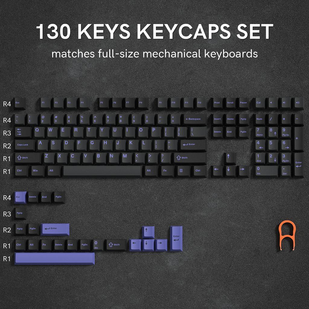 Xiaomi Womier 138 Keys Retro Brown Gray PBT Keycap Double Shot Cherry Profile Key Caps for Cherry MX Switches Mechanical Gamer Keyboard