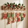 9 pcs 2D Flat Christmas Decorations Sock Shape Hanging Decoration Xmas Pendant  Christmas Tree