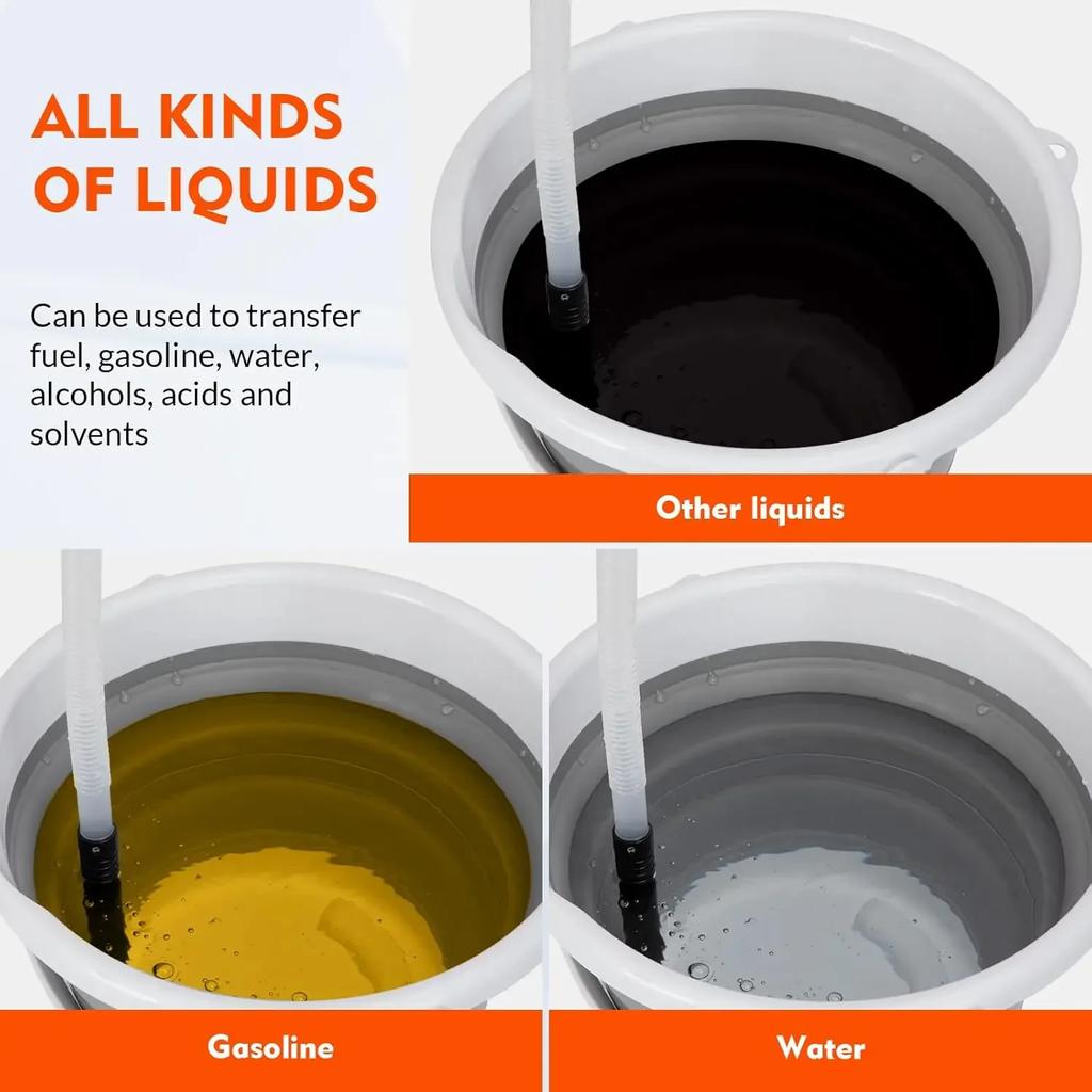 Портативный насос CAER для перекачки масла с производительностью 2,6 галлона в минуту, транспортировочный инструмент, работающий от батареи, электрический сифонный насос для дизельного топлива и газа