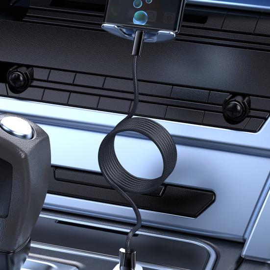 Магнитный кабель для передачи данных, оплетка, USB-кабель C, выдвижной кабель для быстрой зарядки iPhone, ноутбука, автомобильного зарядного устройства для путешествий