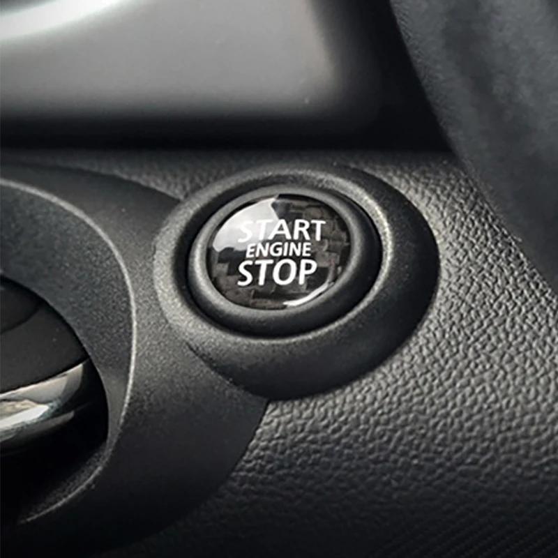 Car Starter Button Sticker For MINI ONE COOPER S JCW R55 R56 R57 R58 R60 R61 Carbon Fiber Ignition Button Sticker Accessories