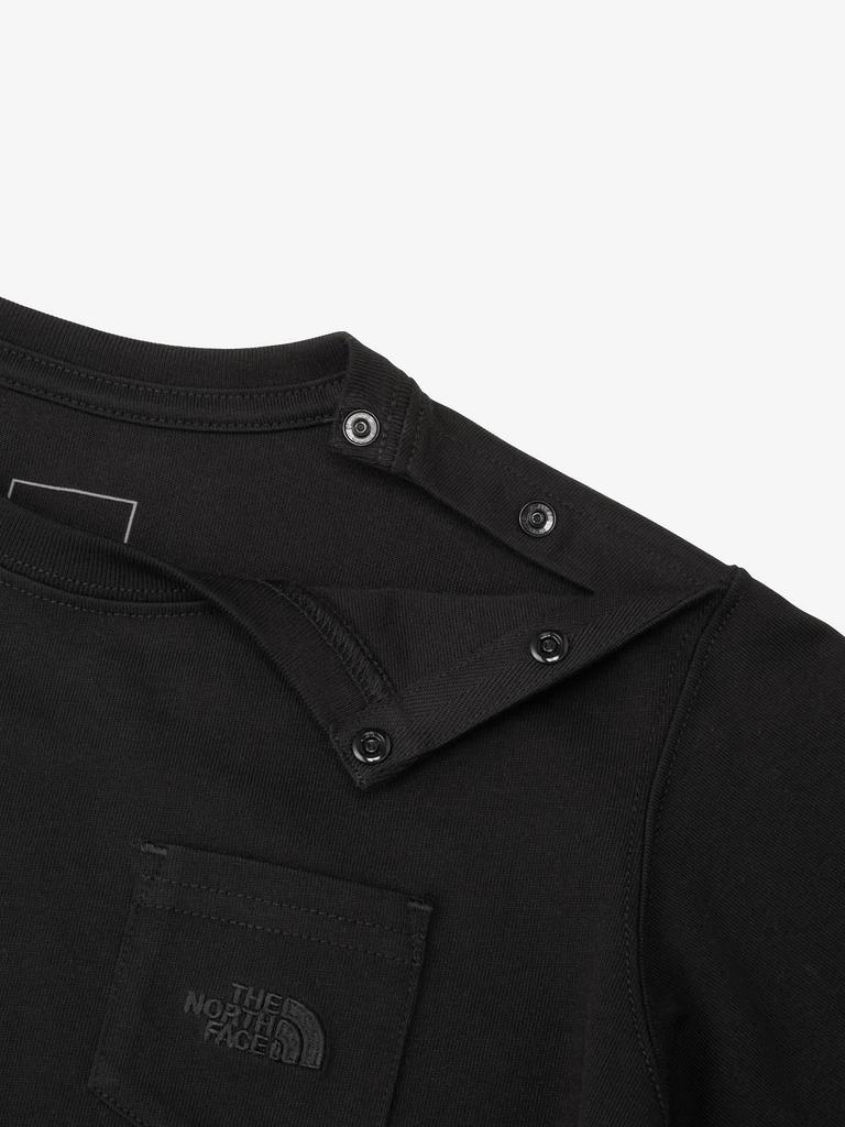 The North Face Long Sleeve Cut and Sew Pocket Logo Size 90 T-Shirt, B/L/S Tee, Black,