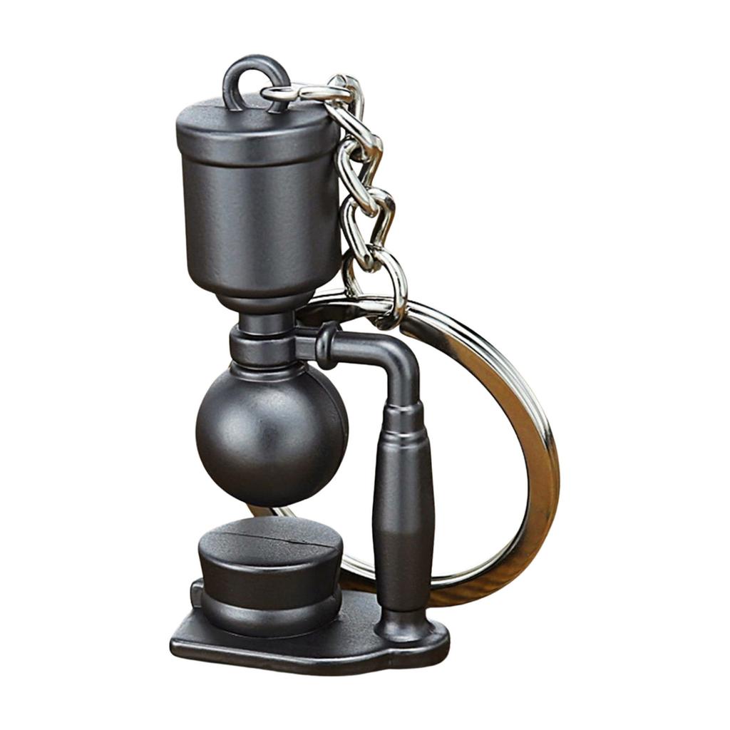 Кофейная культура Символический брелок-портафильтр Аксессуар для эспрессо-машины Подвеска для сумки Металлическая текстура Подходит для подарка