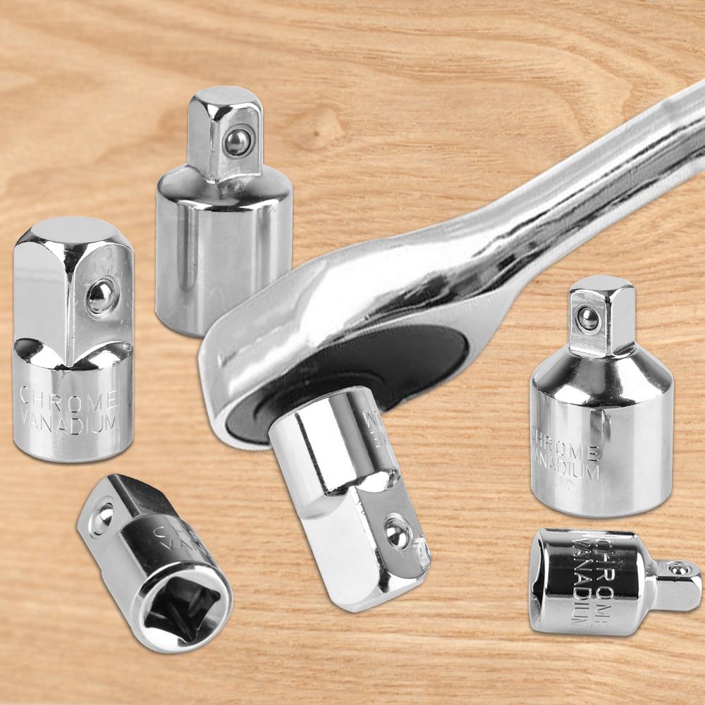 1/4 3/8 1/2 3/4 Inch Reducer CR-V Steel Socket Ratchet Converter Adapter 6PCS Impact Socket Set Wrench Joint