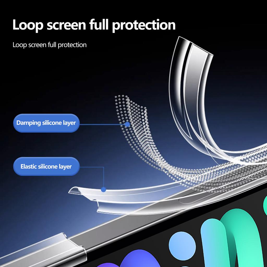 Для iPad (2025)/10.9 (2022) Прозрачный чехол из ТПУ для планшета с защитной крышкой и слотом для стилуса