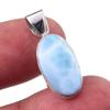 Natural Republic Larimar 925 Solid Sterling Silver Gift Jewelry Pendant 1'' M1k96