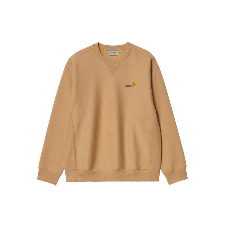 Carhartt WIP Толстовки Унисекс Коричневые С круглым вырезом Умеренный Обычный I025475_07E_XX