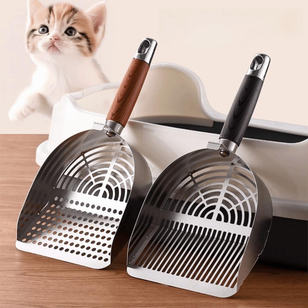 Deep Shovel Cat Litter Scoop Stainless Steel Toilet Garbage Picker Pet Cleaning