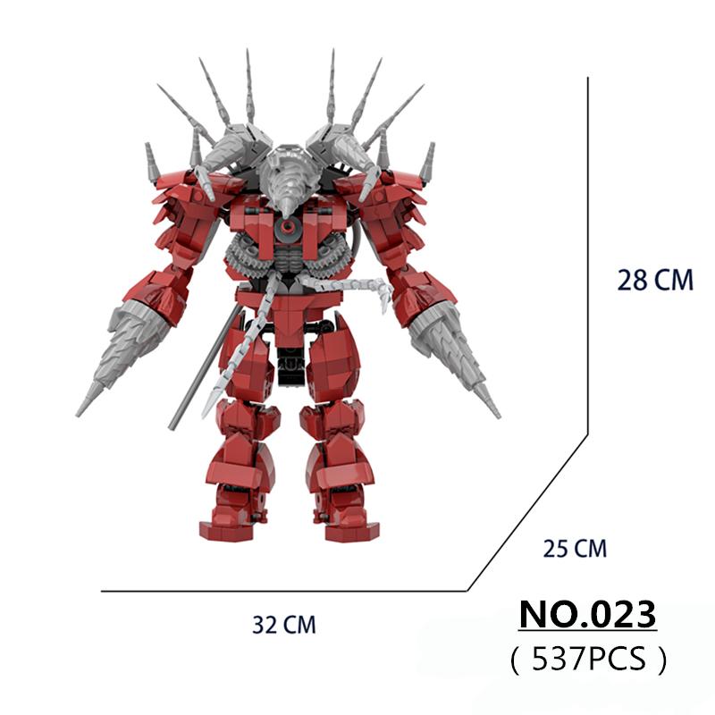 2.0 Red Titan Drill Man Skibidi Toilet Building Blocks Set With Chain Creative DIY Bricks Toys For Boys Christmas Gifts