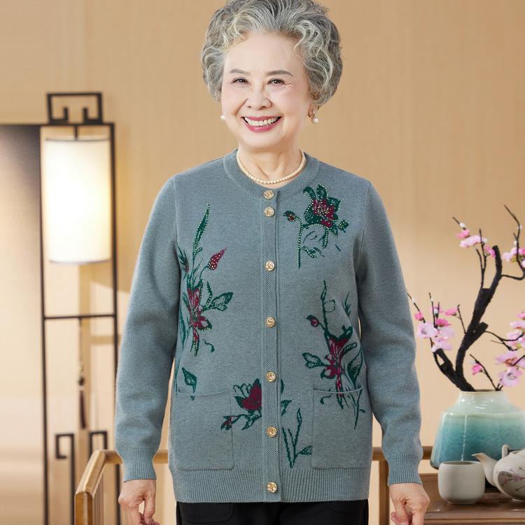 Мамы вяжут пальто, Одежда для пожилых людей, Весенние свитера бабушки, Кардиганы, Свободная женская одежда на весну и осень.