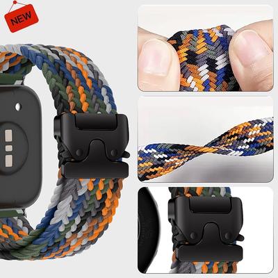 Нейлоновый эластичный плетеный ремешок Solo Loop для Huawei Watch Fit 4 pro/4/3 Ремешок Мужской Женский Ремешок для часов для Huawei Fit 2 Fit 1 Браслет