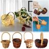 With Handle Flower Arrangement Basket Accessories Weaving Basket Braid Flower Baskets Picnic Event