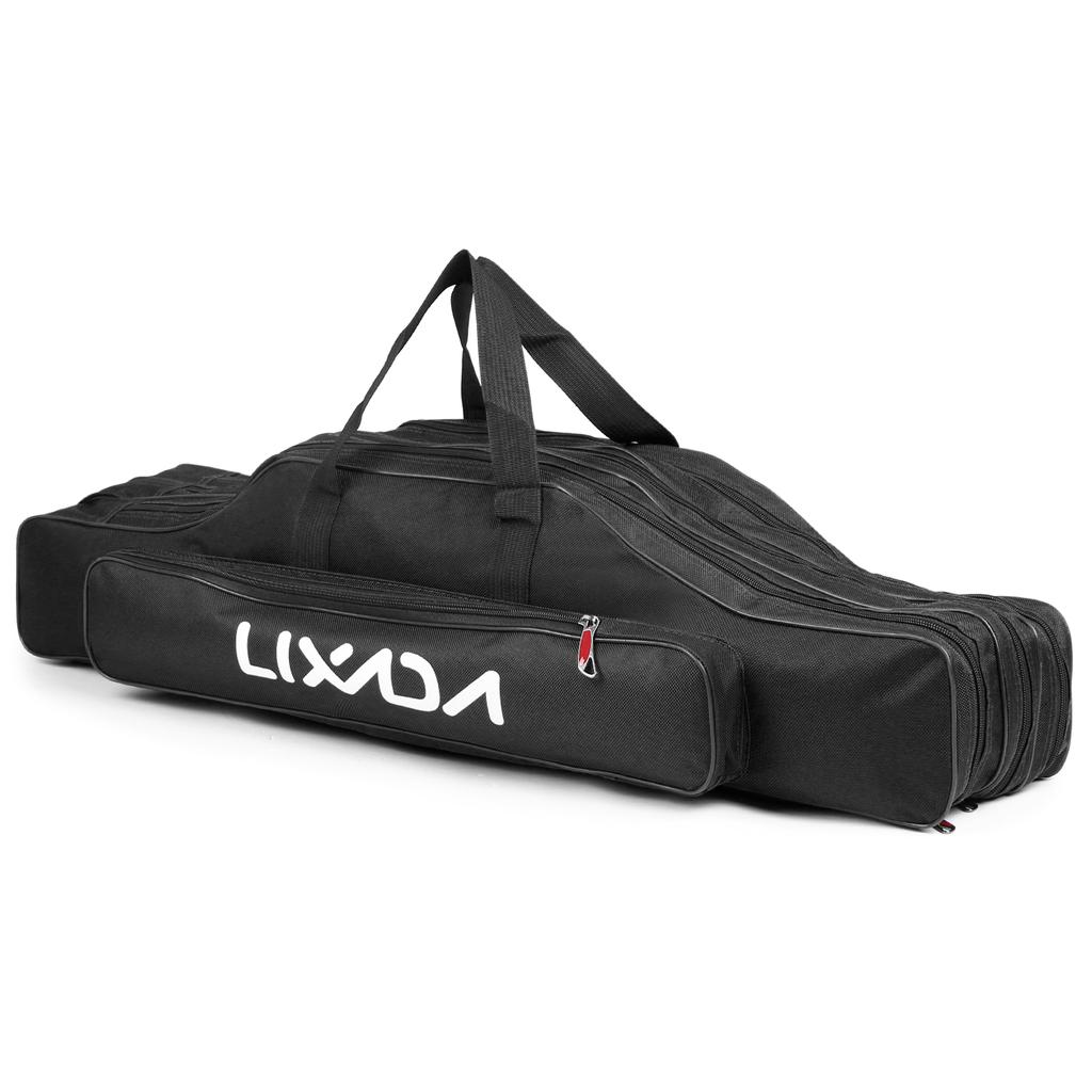Lixada 3-слойная сумка для удочки, портативный складной чехол для переноски удочки, сумка для хранения рыболовной катушки, снастей
