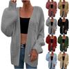 Women's Fashion Casual Open Front Long Sleeve Chunky Knit Cardigans Sweaters Outerwear Coats