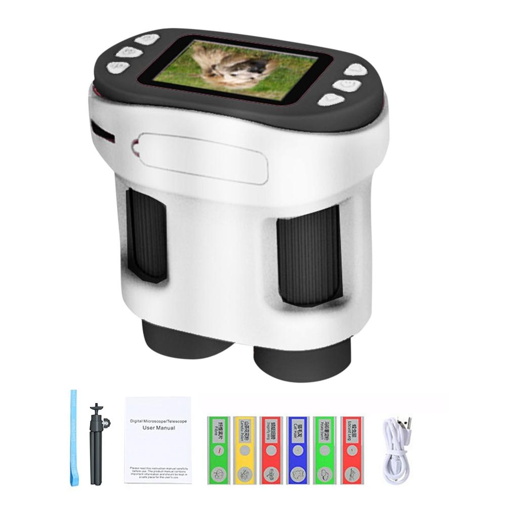 Детский микроскоп, 1000x портативный микроскоп, делает фотографии и видео, может быть использован в качестве подарка на Рождество или день рождения