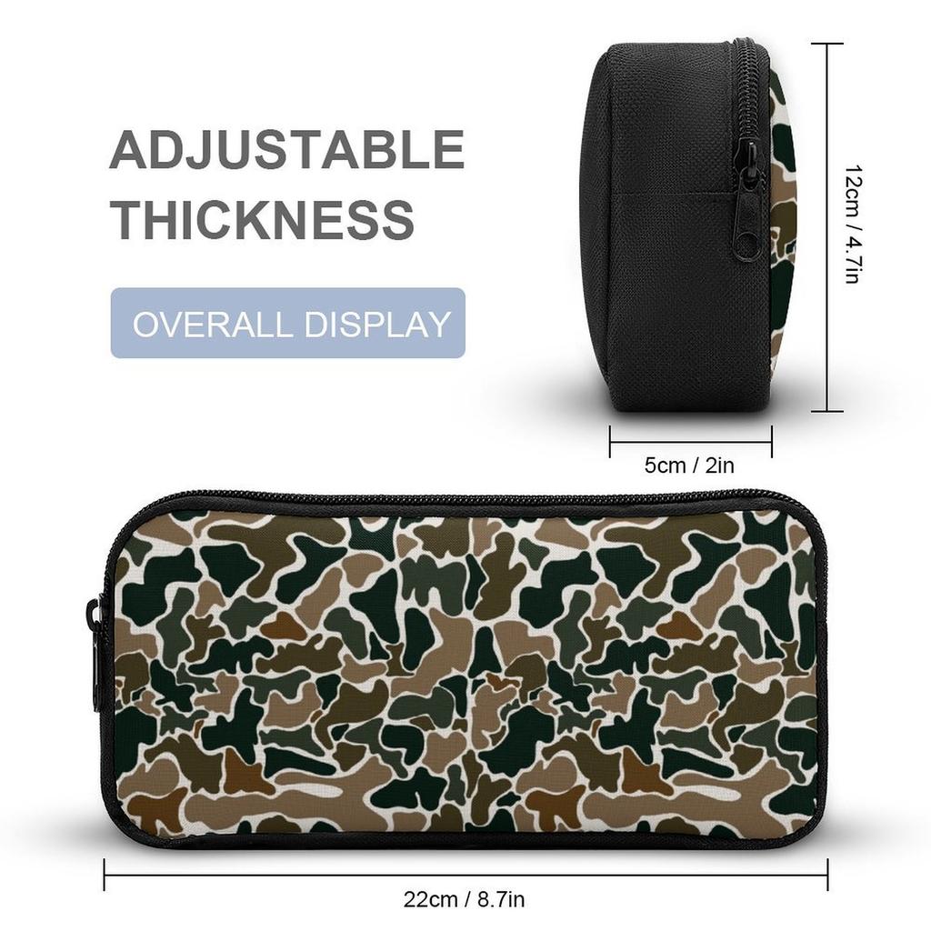 DG2-SS00038 No Moq Customization Pattern Camouflage Canvas Zipper Insulated Portable Casual China Polyester Pencil Case