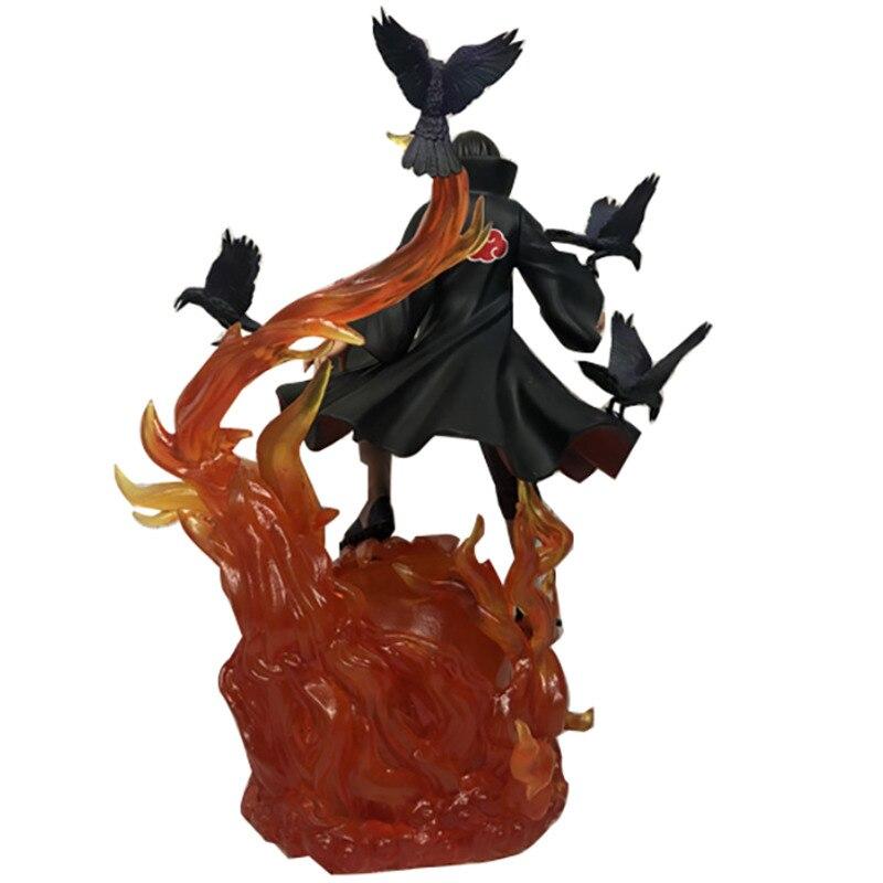 Аниме Модель Наруто Шиппуден Ворон Учиха Итачи Gk Экшн Фигурка 33см ПВХ Статуэтка с Подсветкой Подарок Статуэтка Коллекционная Игрушка Figma