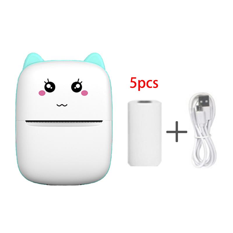 Портативный термопринтер MINI с беспроводной связью BT 203dpi Фотоэтикетка Памятка Печать неправильных вопросов с USB-кабелем Imprimante Портативный