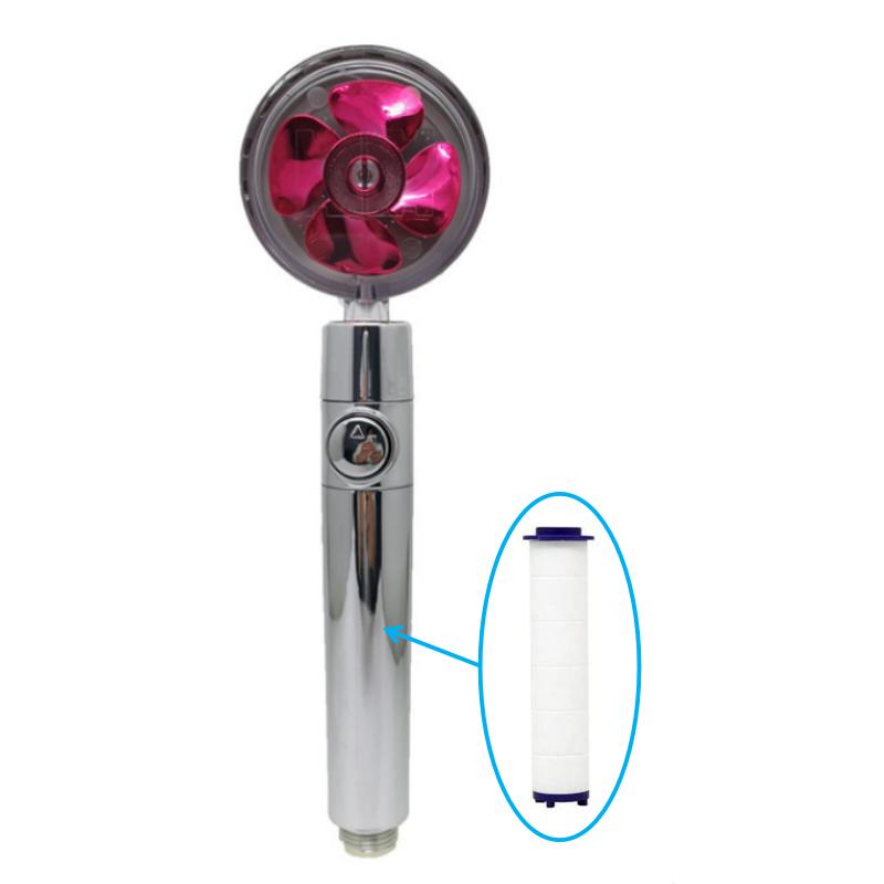 Пропеллерная душевая головка высокого давления с вращением на 360 градусов и вентиляторным фильтром, распылительная насадка с массажной дождевой насадкой, аксессуары для ванной комнаты